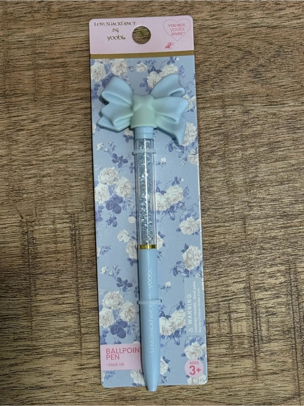 Loveshackfancy - Yoobi Everblooming Rosettes Bow Ballpoint Pen with Glitter